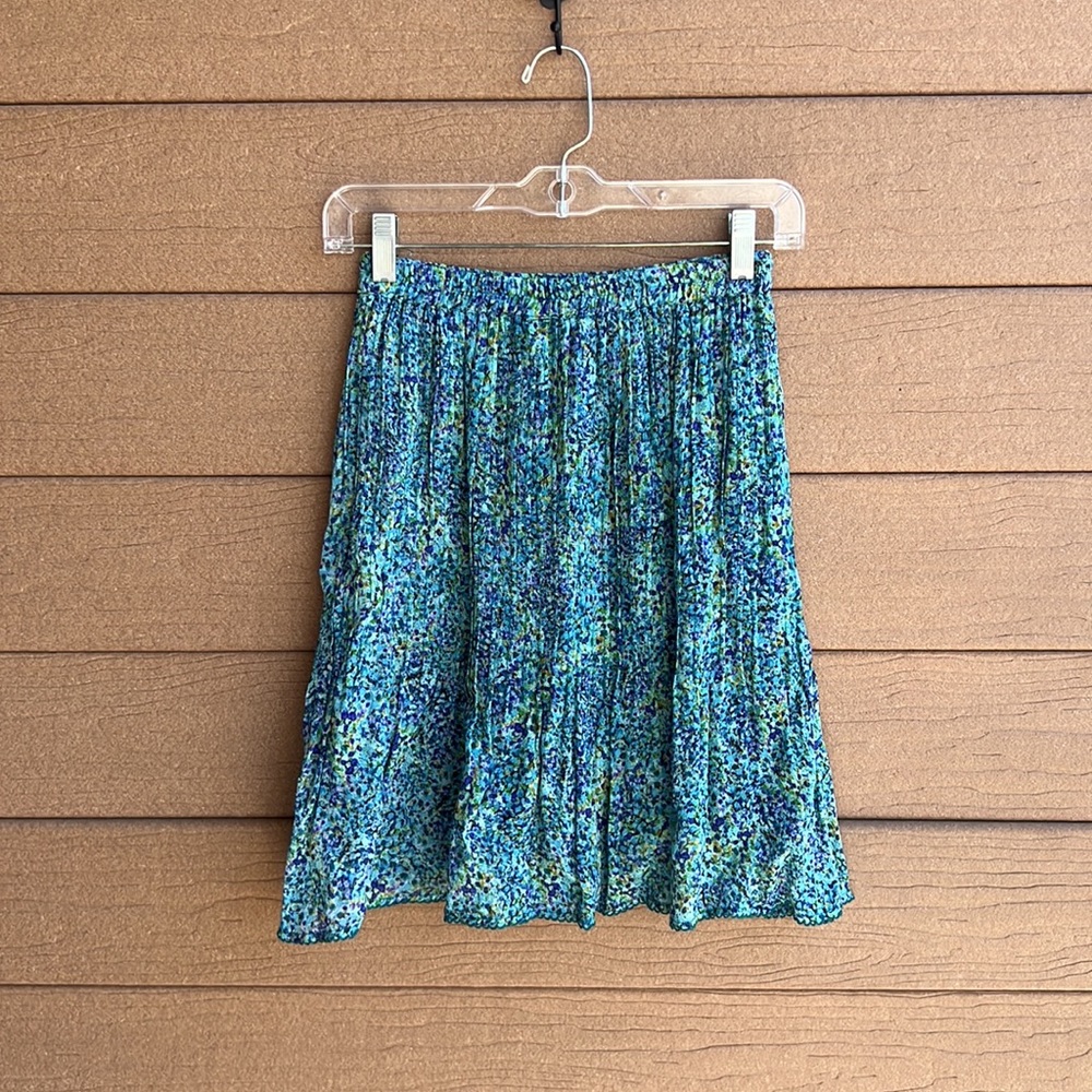 Blue floral skirt | XS